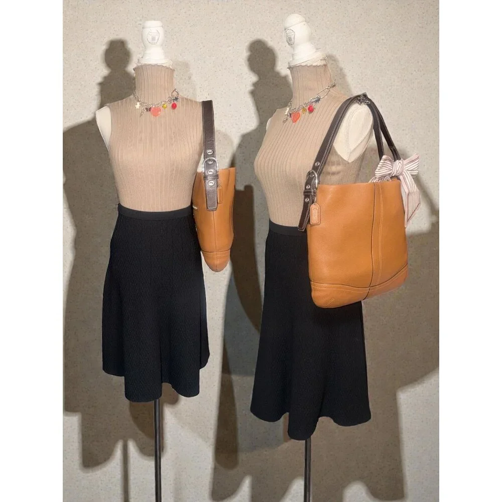 Coach Legacy Convertible Purse F10940 Camel Pebbled Leather Nickel Shoulder Bag - Picture 3 of 9